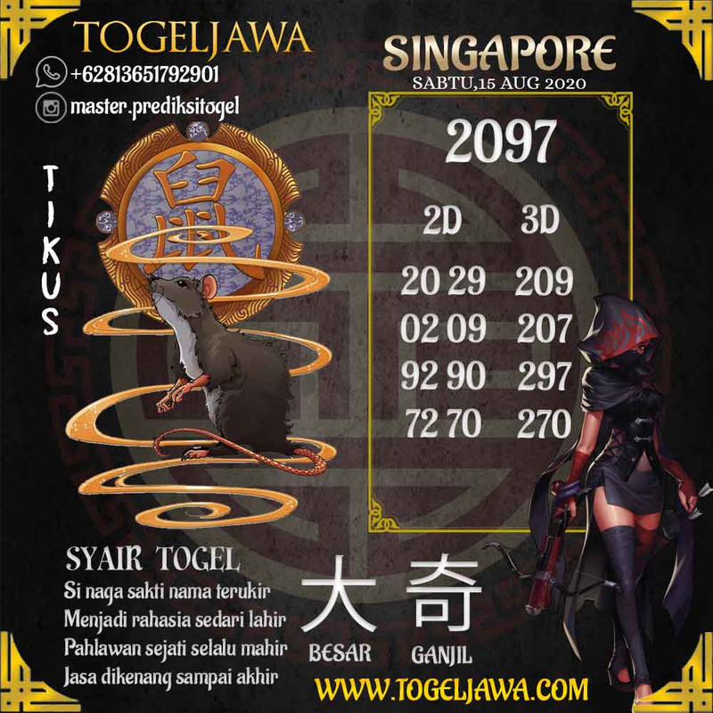 Prediksi Singapore Tanggal 2020-08-15