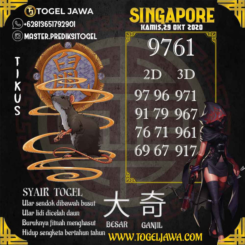 Prediksi Singapore Tanggal 2020-10-29