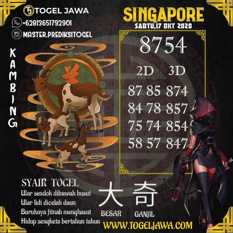 Prediksi Singapore Tanggal 2020-10-17