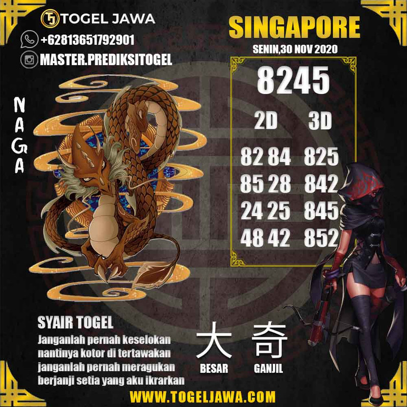 Prediksi Singapore Tanggal 2020-11-30