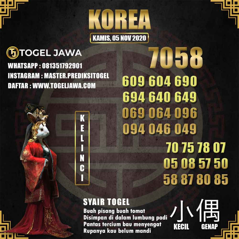 Prediksi Korea Tanggal 2020-11-05