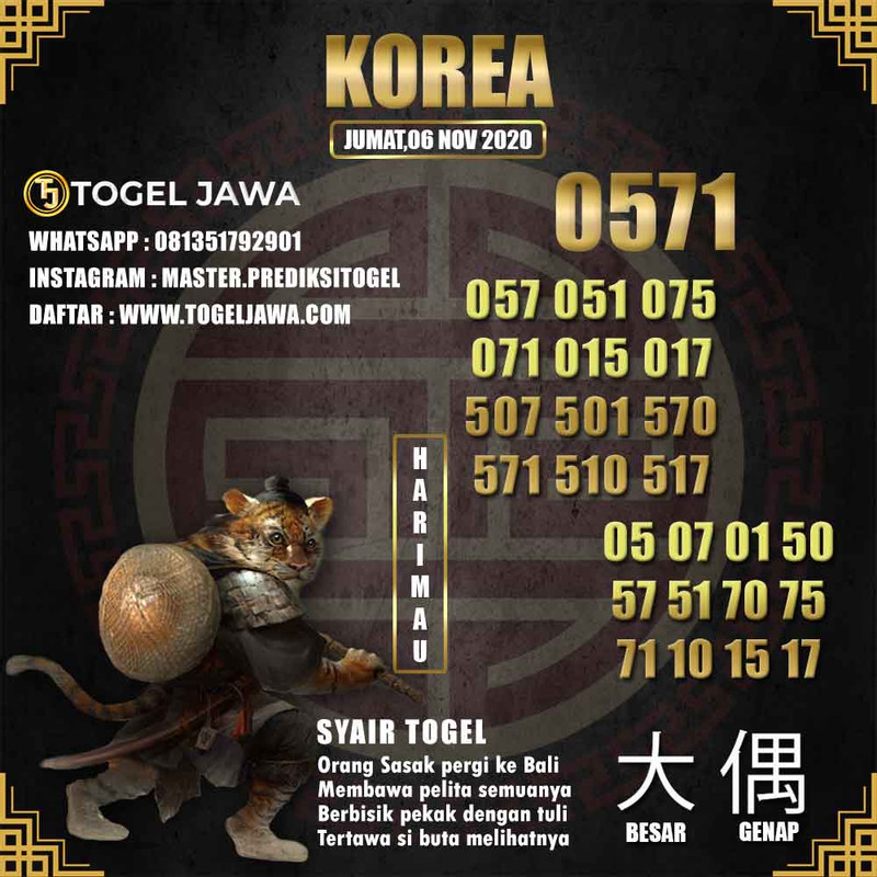 Prediksi Korea Tanggal 2020-11-06