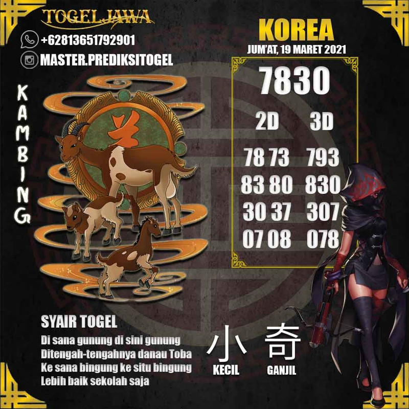 Prediksi Korea Tanggal 2021-03-19