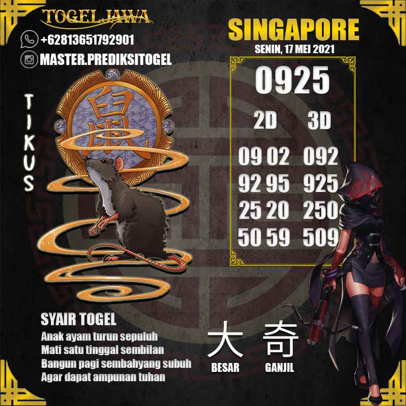 Prediksi Singapore Tanggal 2021-05-17