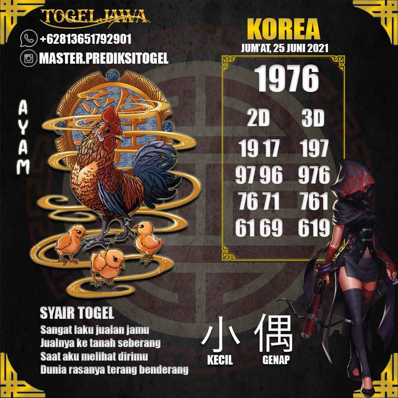 Prediksi Korea Tanggal 2021-06-25