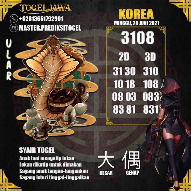 Prediksi Korea Tanggal 2021-06-20