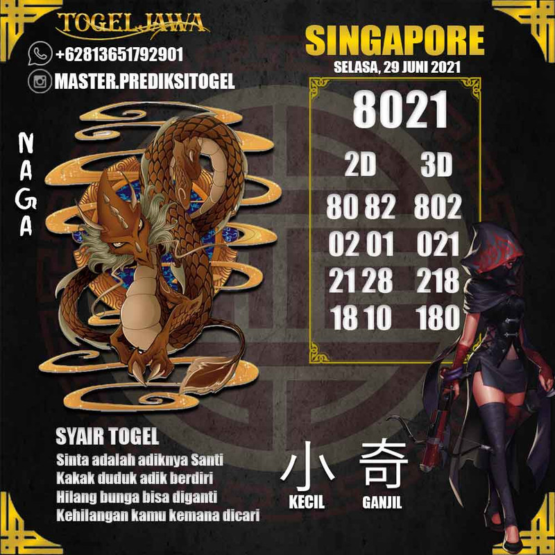 Prediksi Singapore Tanggal 2021-06-29